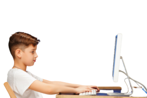 school age boy sitting front monitor laptop  2  removebg preview